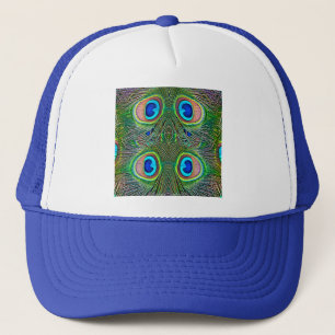 Peacock Feathers Kaleidoscope Skriv ut Truckerkeps