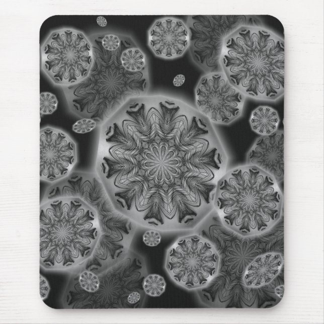 Peacock Feathers Kaleidoscopes Mousepad Musmatta (Framsidan)
