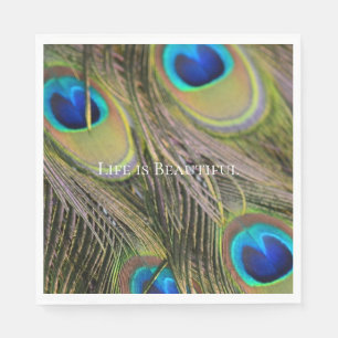 Peacock Feathers Kauai Hawaii Pappersservett
