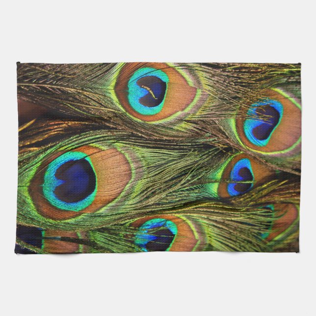 Peacock Feathers Kitchen Towel Kökshandduk (Horisontell)