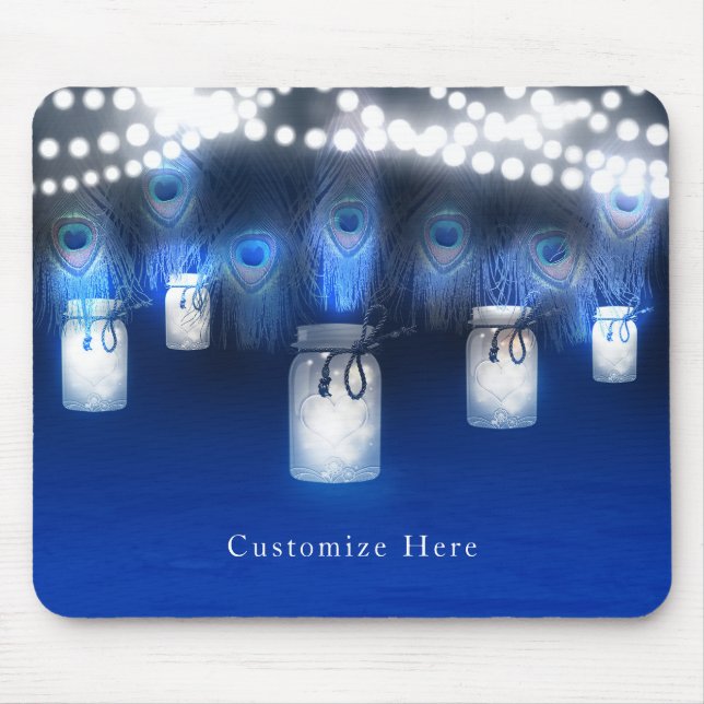 Peacock Feathers, Mason Burk & String Ljus Rustic Musmatta (Framsidan)