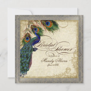 Peacock & Feathers Möhippa Silver Metallic Inbjudningar
