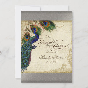 Peacock & Feathers Möhippa Silver Metallic Inbjudningar