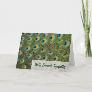 Peacock Feathers Mönster Sympathy Kort