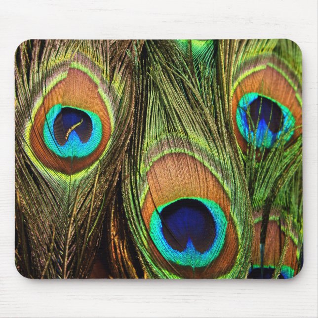 Peacock Feathers Mousepad Musmatta (Framsidan)