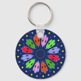 Peacock Feathers Nyckelring