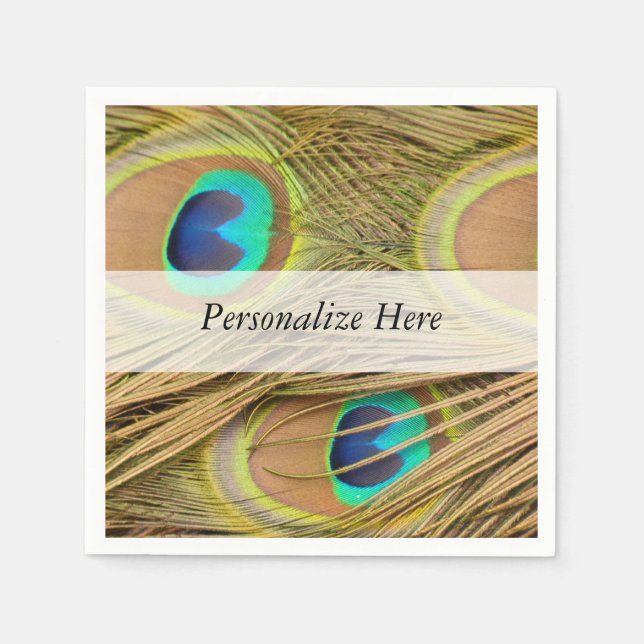 Peacock Feathers Pappersservett (Framsidan)