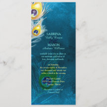 Peacock Feathers Rustic Peacock Blue Bröllop