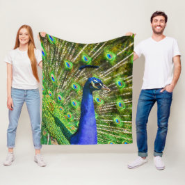 Peacock Feathers Soft Fleecefilt
