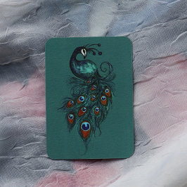 Peacock Feathers Teal Peacocks Anteckningskort