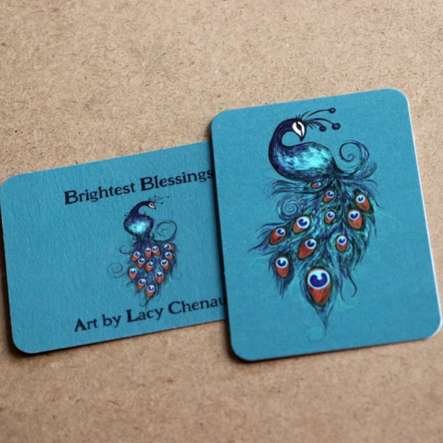 Peacock Feathers Teal Peacocks Anteckningskort (Skapare uppladdad)