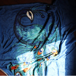 Peacock Feathers Teal Peacocks Fleecefilt