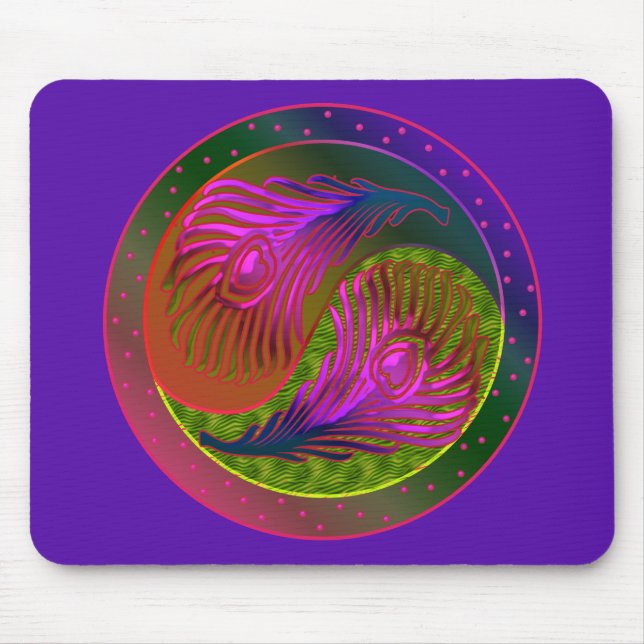 Peacock Feathers Yin Yang 2 Musmatta (Framsidan)