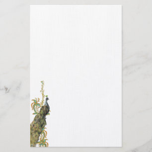 Peacock & Filigree Stationery/Letterhead Brevpapper