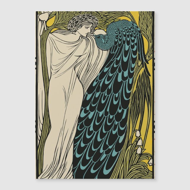 Peacock Fine Art Bird Nouveau (Framsida)