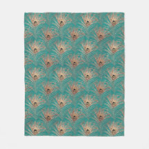 Peacock Fjäder mönster glitter teal guld elegant