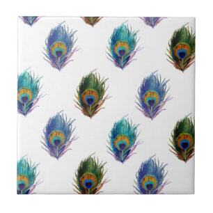 Peacock Fjäder mönster Kakelplatta