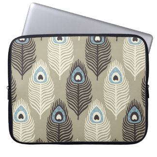 Peacock Fjäder mönster, vintage stil. Laptop Fodral