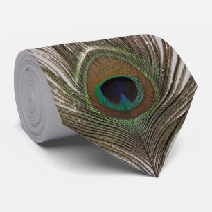 Peacock Fjäderljus grått bg Slips