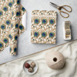 Peacock-fjädrar sömlösa mönster bröllop-födelsedag presentpapper<br><div class="desc">Ett vackert art nouveau inspirerade sömlöst till att upprepa mönster om exquisite peace-fjädrar i faux guld, grönt och blått mot en vit bakgrund som har inspirerat art nouveau till ömtålig detaljrikedom. Den här designen har en tidslängd, snyggt och elegant som passar den och är idealisk för både företag och använda....</div>