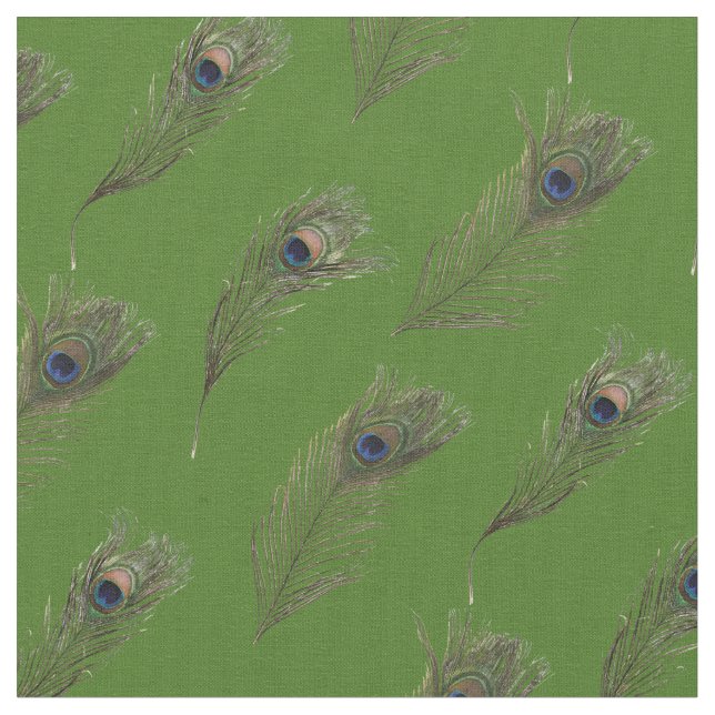 Peacock Fjädrar Söt Tyg (Närbild)