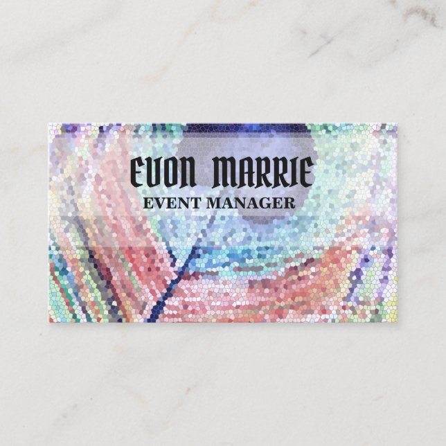 Peacock Fjäther Abstrakt Art Buscard Visitkort (Framsida)