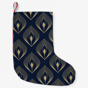 Peacock Fjäther ombre mönster ditzy blommigt motif Liten Julstrumpa