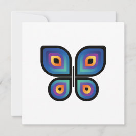 Peacock Flame Butterfly Julkort