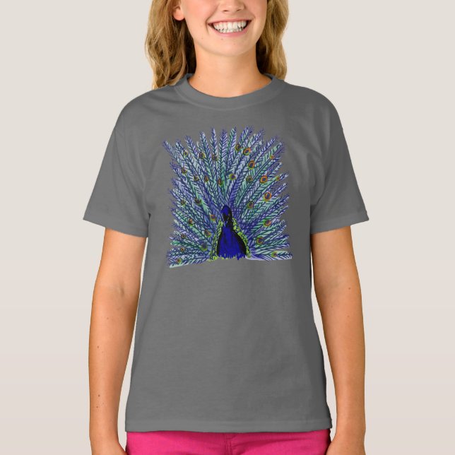 Peacock-flickorna T Tee Shirt (Framsida)