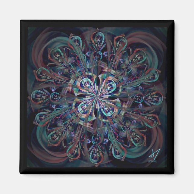 Peacock Flower Magnet (Framsidan)