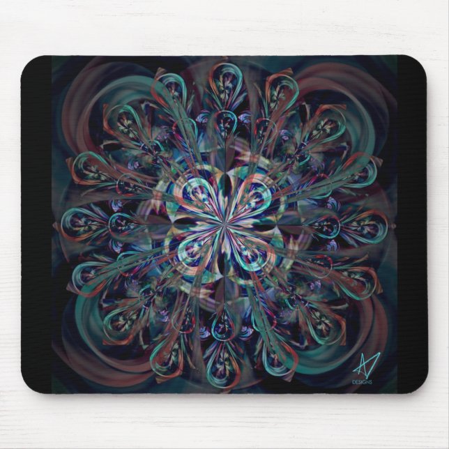 Peacock Flower Mouse Pad Musmatta (Framsidan)