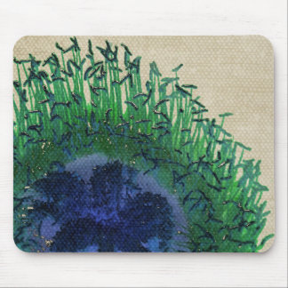 Peacock Flower Mousepad Musmatta