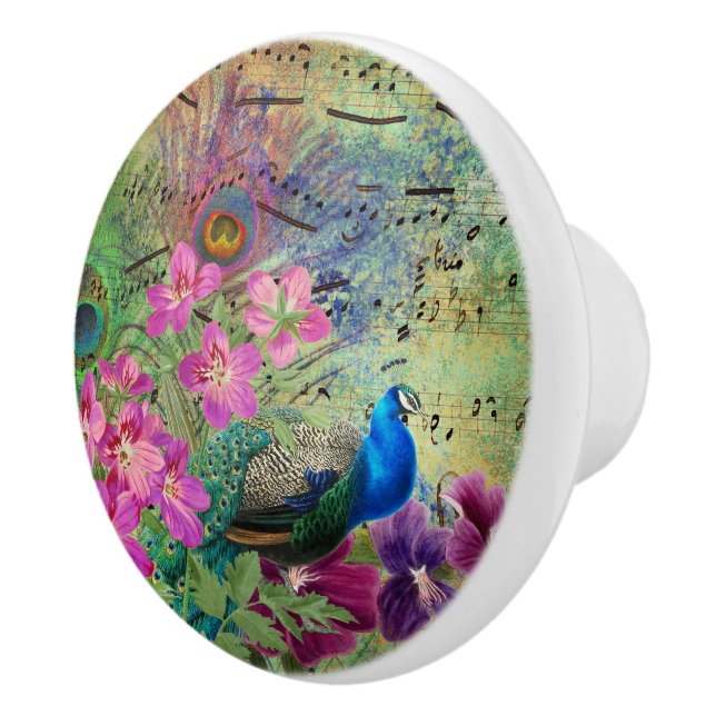 Peacock Flowers and Music Knopp (Höger)