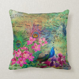 Peacock Flowers and Music Kudde