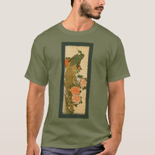 Peacock Flowers Japansk konst T Shirt