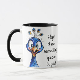 Peacock för att förbättra Humor Mugg