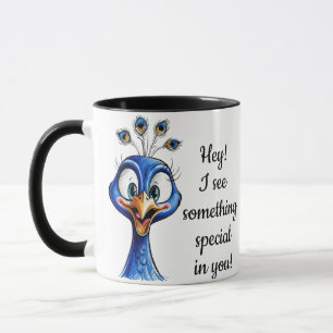 Peacock för att förbättra Humor Mugg