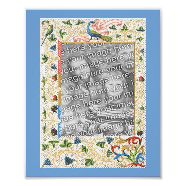 Peacock Fruit Art-mall Ram ditt foto (Framsidan)