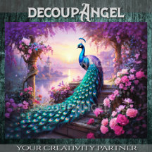 Peacock Garden - Decoupage -