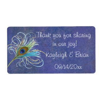Peacock Glory Favor Stickers Fraktsedel