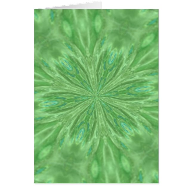 Peacock Grönt Hälsningskort (Framsidan)
