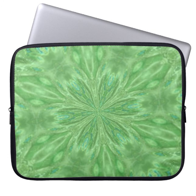Peacock Grönt Laptop sleeve (Framsidan)