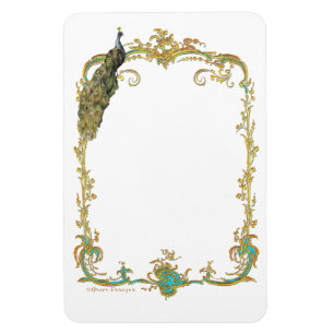 Peacock & Guld Fiigree Ram Magnet