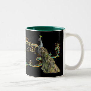Peacock & Guld Filigree Två-Tonad Mugg