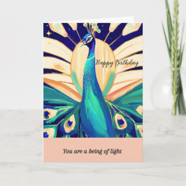 peacock happy birthday kort