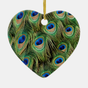 Peacock Heart Ornament