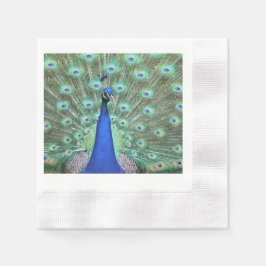 Peacock, hi def-fotografi på Napkin Pappersservett