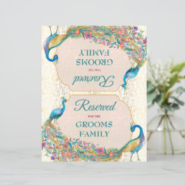 Peacock Hindu bröllop reserverat tecken