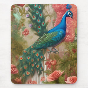 Peacock i Apricot Ro Garden Poster Musmatta