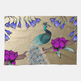 Peacock i Guld Kökshandduk